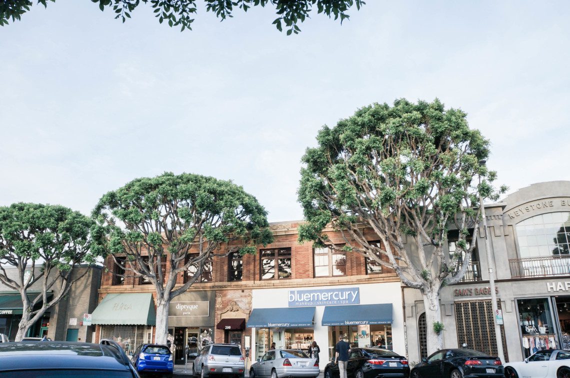 Where to eat, play, and shop in Larchmont Village, a quaint tree-lined street near the Hancock Park neighborhood of Los Angeles.