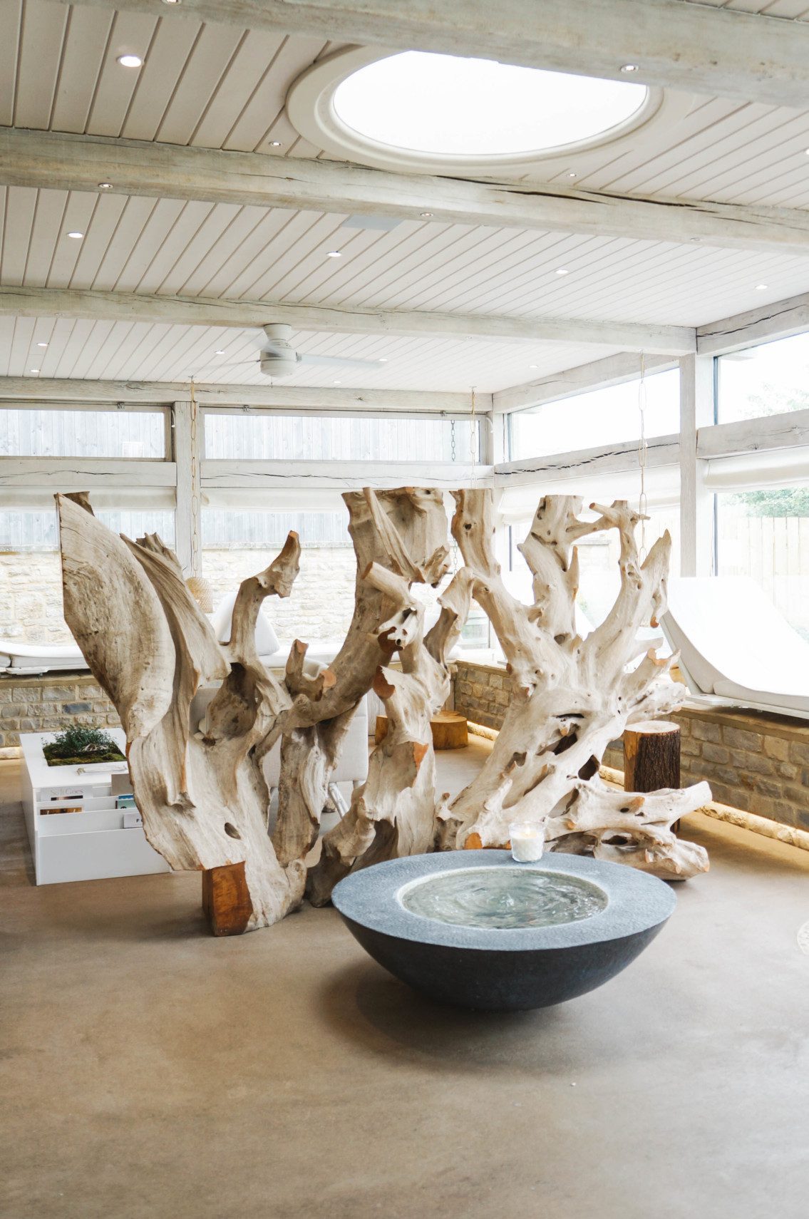 A look inside the Bamford Haybarn Spa, a day spa in the middle of the Cotswolds in the English Countryside.