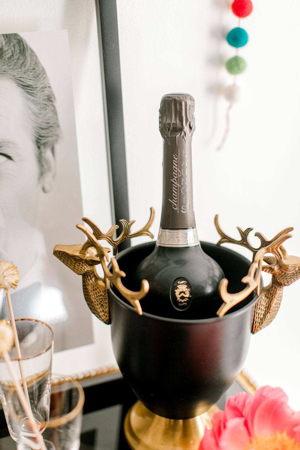 How to style a holiday bar cart