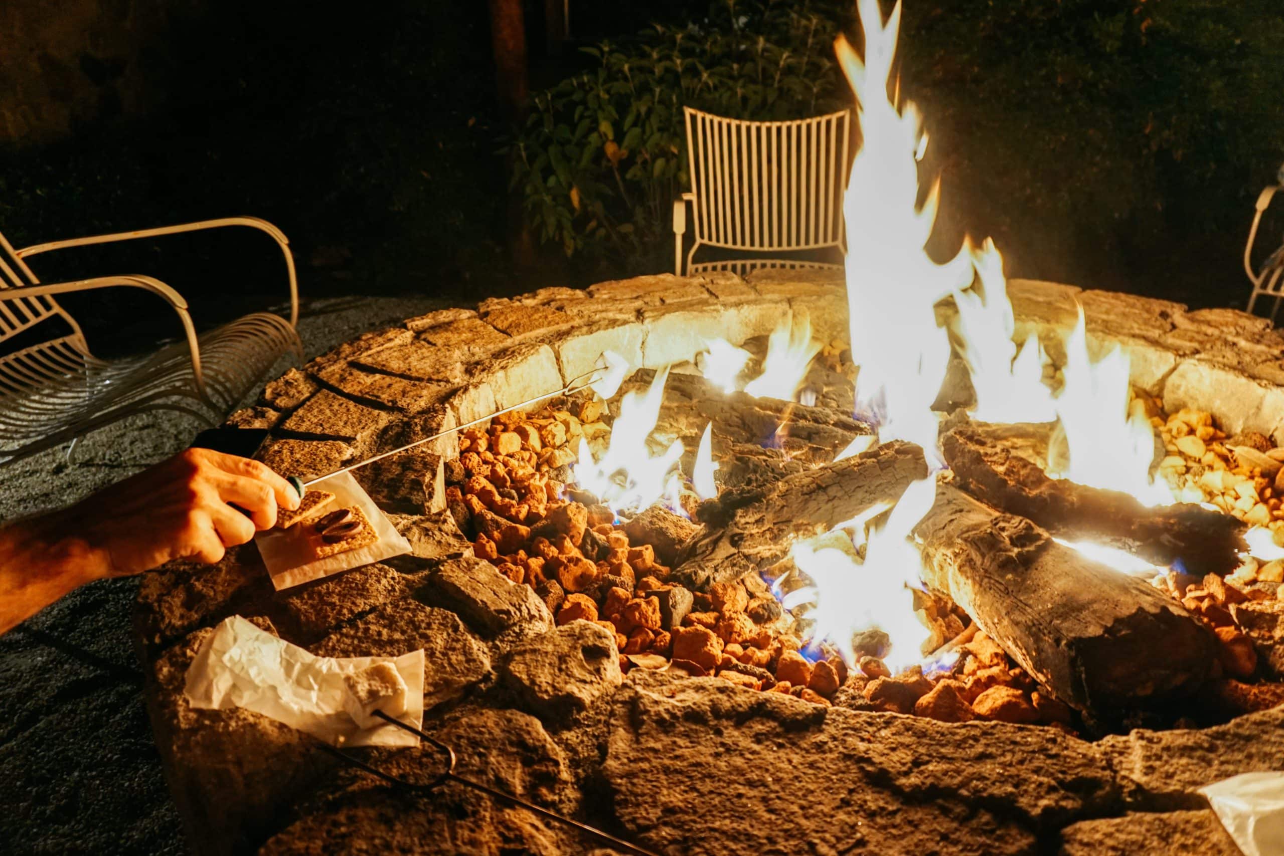 S'mores by the Fire is one of the many charming details of the Farmhouse Inn, a boutique hotel in Sonoma
